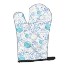 Load image into Gallery viewer, Winter Snowflakes on White Oven Mitt BB7487OVMT