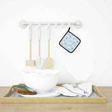 Load image into Gallery viewer, Winter Snowflakes on White Pot Holders - Set of 2 - Heat-Resistant Kitchen Essentials BB7487PTHD