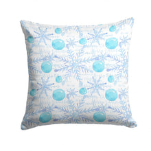 Load image into Gallery viewer, Winter Snowflakes on White Throw Pillow - 14x14 Decorative Pillow – Art for Your Home &amp; Patio BB7487PW1414