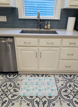 Load image into Gallery viewer, Winter Snowflakes on White Machine Washable Memory Foam Mat BB7487RUG