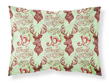 Load image into Gallery viewer, Merry Christmas Joy Reindeer Fabric Standard Pillowcase – Artistic Decorative Front, White Back BB7488PILLOWCASE