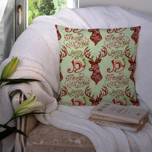 Load image into Gallery viewer, Merry Christmas Joy Reindeer Throw Pillow - 14x14 Decorative Pillow – Art for Your Home &amp; Patio BB7488PW1414