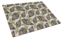 Load image into Gallery viewer, Watercolor Pine Cones Glass Cutting Boards – Durable, Decorative Kitchen Art Large BB7489LCB