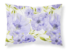 Load image into Gallery viewer, Watercolor Blue Flowers Fabric Standard Pillowcase – Artistic Decorative Front, White Back BB7491PILLOWCASE