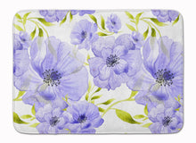 Load image into Gallery viewer, Watercolor Blue Flowers Machine Washable Memory Foam Mat BB7491RUG