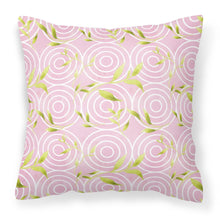 Load image into Gallery viewer, Gemoetric Circles on Pink Watercolor Fabric Decorative Pillow BB7492PW1818