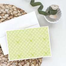 Load image into Gallery viewer, Gemoetric Circles on Green Watercolor Greeting Cards -  Blank Note Cards – 8-Pack of Artist-Designed Cards with Envelopes