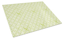 Load image into Gallery viewer, Gemoetric Circles on Green Watercolor Glass Cutting Boards – Durable, Decorative Kitchen Art Large BB7493LCB
