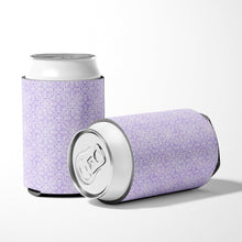 Load image into Gallery viewer, Gemoetric Circles on Purple Watercolor Can or Bottle Hugger BB7494CC
