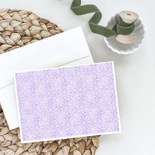 Load image into Gallery viewer, Gemoetric Circles on Purple Watercolor Greeting Cards -  Blank Note Cards – 8-Pack of Artist-Designed Cards with Envelopes