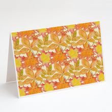 Load image into Gallery viewer, Fall Leaves Watercolor Greeting Cards -  Blank Note Cards – 8-Pack of Artist-Designed Cards with Envelopes