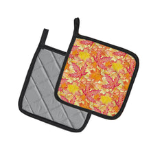 Load image into Gallery viewer, Fall Leaves Watercolor Red Pot Holders - Set of 2 - Heat-Resistant Kitchen Essentials BB7498PTHD