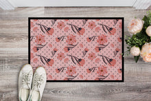 Load image into Gallery viewer, Pink Flowers and Polka Dots Doormat - 18x27 Decorative Floor Mat – Indoor/Outdoor Rug with Artistic Flair BB7499MAT