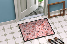 Load image into Gallery viewer, Pink Flowers and Polka Dots Doormat - 18x27 Decorative Floor Mat – Indoor/Outdoor Rug with Artistic Flair BB7499MAT