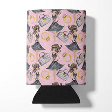 Load image into Gallery viewer, Watercolor Fashion Diva on Pink Can or Bottle Hugger BB7500CC