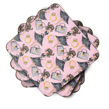 Load image into Gallery viewer, Watercolor Fashion Diva on Pink Foam Coaster  BB7500FC