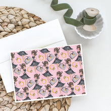 Load image into Gallery viewer, Watercolor Fashion Diva on Pink Greeting Cards -  Blank Note Cards – 8-Pack of Artist-Designed Cards with Envelopes