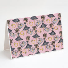 Load image into Gallery viewer, Watercolor Fashion Diva on Pink Greeting Cards -  Blank Note Cards – 8-Pack of Artist-Designed Cards with Envelopes