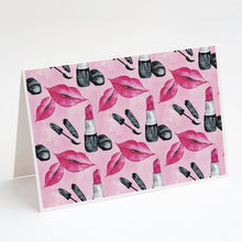 Load image into Gallery viewer, Watercolor Diva Lipstick  Greeting Cards -  Blank Note Cards – 8-Pack of Artist-Designed Cards with Envelopes