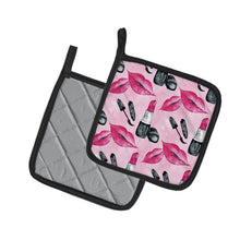 Load image into Gallery viewer, Watercolor Diva Lipstick Pot Holders - Set of 2 - Heat-Resistant Kitchen Essentials BB7501PTHD