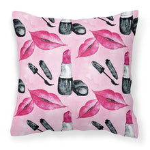Load image into Gallery viewer, Watercolor Diva Lipstick  Fabric Decorative Pillow BB7501PW1818