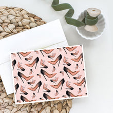 Load image into Gallery viewer, Watercolor Fashion Diva Shoes Greeting Cards -  Blank Note Cards – 8-Pack of Artist-Designed Cards with Envelopes