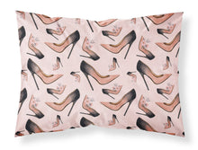 Load image into Gallery viewer, Watercolor Fashion Diva Shoes Fabric Standard Pillowcase – Artistic Decorative Front, White Back BB7504PILLOWCASE