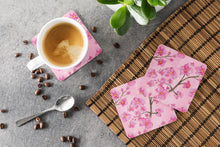 Load image into Gallery viewer, Watercolor Pink Flowers Foam Coaster  BB7505FC
