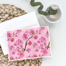 Load image into Gallery viewer, Watercolor Pink Flowers Greeting Cards -  Blank Note Cards – 8-Pack of Artist-Designed Cards with Envelopes