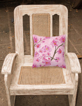 Load image into Gallery viewer, Watercolor Pink Flowers Fabric Decorative Pillow BB7505PW1818