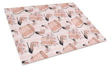 Load image into Gallery viewer, Fashion Diva Shoes and Purses Glass Cutting Boards – Durable, Decorative Kitchen Art Large BB7506LCB