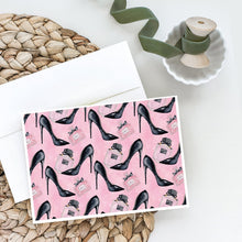 Load image into Gallery viewer, Fashion Diva Shoes and Perfume Greeting Cards -  Blank Note Cards – 8-Pack of Artist-Designed Cards with Envelopes