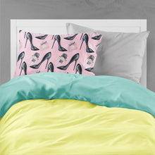 Load image into Gallery viewer, Fashion Diva Shoes and Perfume Fabric Standard Pillowcase – Artistic Decorative Front, White Back BB7507PILLOWCASE