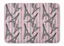 Load image into Gallery viewer, Watercolor Eiffel Tower and Stripes Machine Washable Memory Foam Mat BB7509RUG
