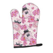 Load image into Gallery viewer, Watercolor Pink Flowers and Perfume Oven Mitt BB7510OVMT