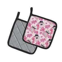 Load image into Gallery viewer, Watercolor Pink Flowers and Perfume Pot Holders - Set of 2 - Heat-Resistant Kitchen Essentials BB7510PTHD