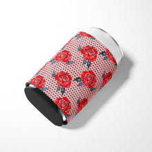 Load image into Gallery viewer, Watercolor Red Roses and Polkadots Can or Bottle Hugger BB7513CC