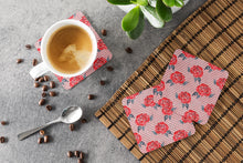 Load image into Gallery viewer, Watercolor Red Roses and Polkadots Foam Coaster  BB7513FC