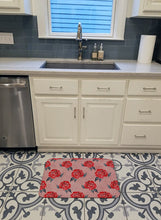 Load image into Gallery viewer, Watercolor Red Roses and Polkadots Machine Washable Memory Foam Mat BB7513RUG