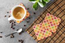 Load image into Gallery viewer, Watercolor Rainbow Dots and Sqiggles Foam Coaster  BB7514FC