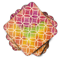 Load image into Gallery viewer, Watercolor Rainbow Geometric Circles Foam Coaster  BB7515FC
