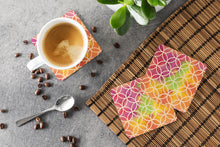 Load image into Gallery viewer, Watercolor Rainbow Geometric Circles Foam Coaster  BB7515FC