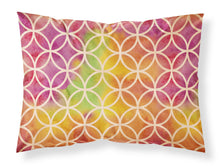 Load image into Gallery viewer, Watercolor Rainbow Geometric Circles Fabric Standard Pillowcase – Artistic Decorative Front, White Back BB7515PILLOWCASE