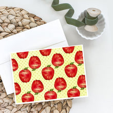 Load image into Gallery viewer, Watercolor Apples and Polkadots Greeting Cards -  Blank Note Cards – 8-Pack of Artist-Designed Cards with Envelopes
