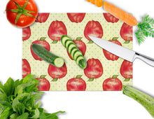 Load image into Gallery viewer, Watercolor Apples and Polkadots Glass Cutting Boards – Durable, Decorative Kitchen Art Large BB7516LCB
