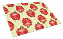 Load image into Gallery viewer, Watercolor Apples and Polkadots Glass Cutting Boards – Durable, Decorative Kitchen Art Large BB7516LCB