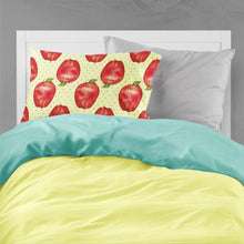 Load image into Gallery viewer, Watercolor Apples and Polkadots Fabric Standard Pillowcase – Artistic Decorative Front, White Back BB7516PILLOWCASE