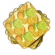 Load image into Gallery viewer, Watercolor Limes and Oranges Citrus Foam Coaster  BB7517FC