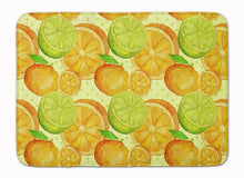 Load image into Gallery viewer, Watercolor Limes and Oranges Citrus Machine Washable Memory Foam Mat BB7517RUG