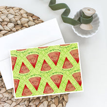 Load image into Gallery viewer, Watercolor Watermelon Greeting Cards -  Blank Note Cards – 8-Pack of Artist-Designed Cards with Envelopes